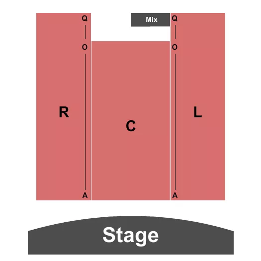 seating chart for Muskogee's Roxy Theater - Endstage - eventticketscenter.com