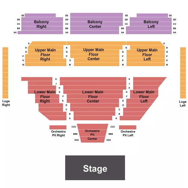 seating chart for Myer Horowitz Theatre - Endstage 3 - eventticketscenter.com