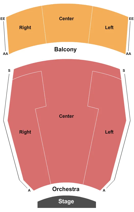 seating chart for Myer Horowitz Theatre - End Stage - eventticketscenter.com