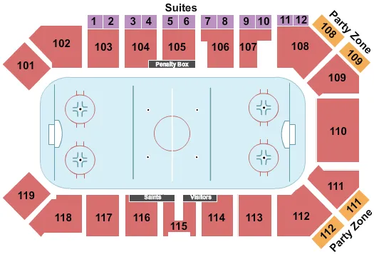 seating chart for Dubuque Ice Arena - Hockey - eventticketscenter.com