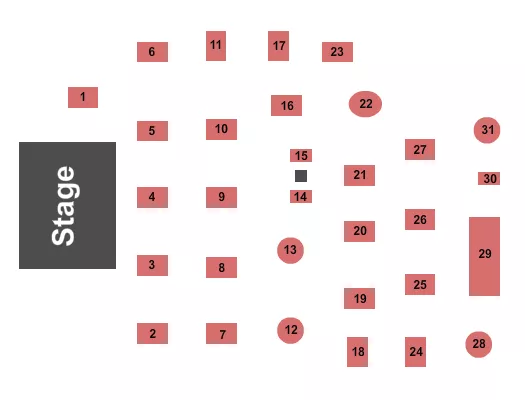 seating chart for NICO Kitchen & Bar - Tables - eventticketscenter.com