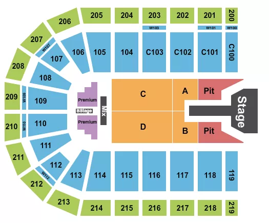 seating chart for NOW Arena - Brandon Lake - eventticketscenter.com