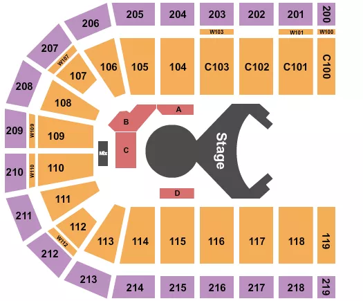 seating chart for NOW Arena - Cirque - Ovo - eventticketscenter.com