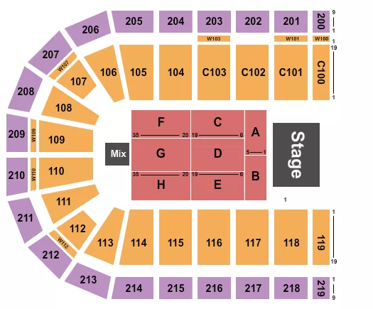 seating chart for NOW Arena - Endstage RSV - eventticketscenter.com
