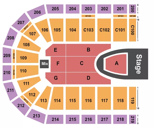 seating chart for NOW Arena - For King and Country - eventticketscenter.com