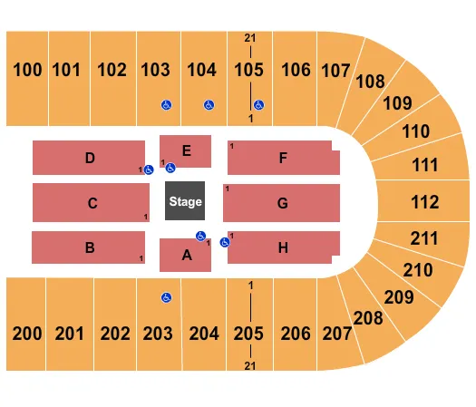 seating chart for NRG Arena - Comedy Get Down - eventticketscenter.com