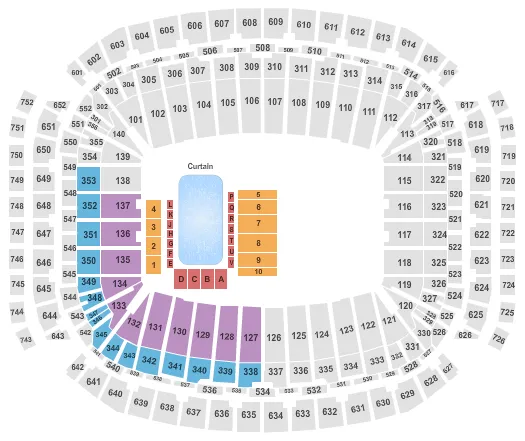 seating chart for NRG Stadium - Disney On Ice 2 - eventticketscenter.com