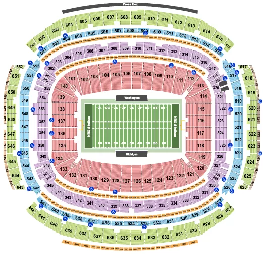 seating chart for NRG Stadium - Football Row - College - eventticketscenter.com