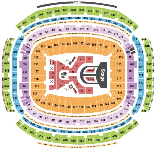 seating chart for Houston Stadium - Karol G - eventticketscenter.com