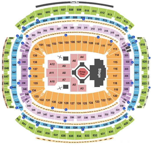 seating chart for NRG Stadium - Kendrick Lamar - eventticketscenter.com