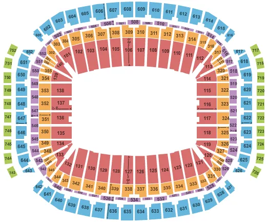 seating chart for NRG Stadium - Open Floor - eventticketscenter.com