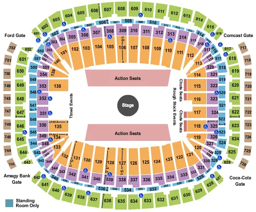 seating chart for NRG Stadium - Rodeo 2 - eventticketscenter.com