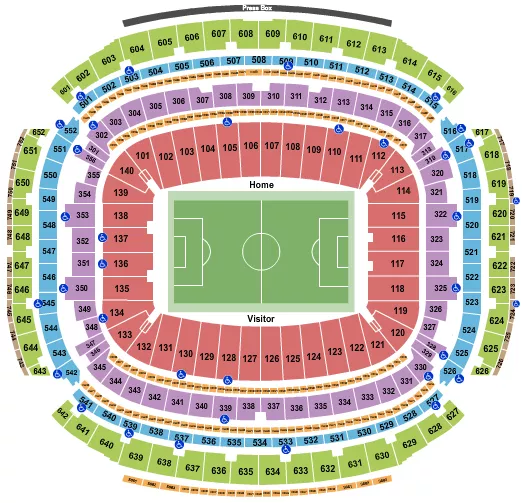 seating chart for NRG Stadium - Soccer - eventticketscenter.com