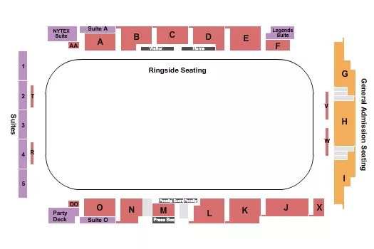 seating chart for NYTEX Sports Centre - Circus - eventticketscenter.com
