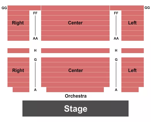 seating chart for Nancy Marine Studio Theatre - Endstage 3 - eventticketscenter.com