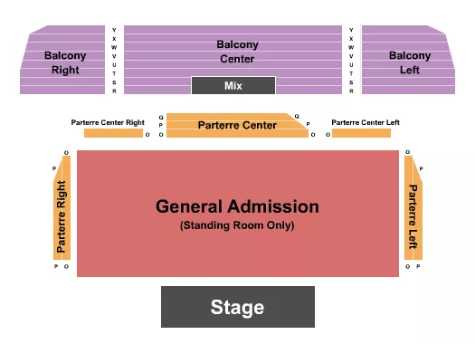seating chart for Nashua Center for the Arts - Endstage GA - eventticketscenter.com