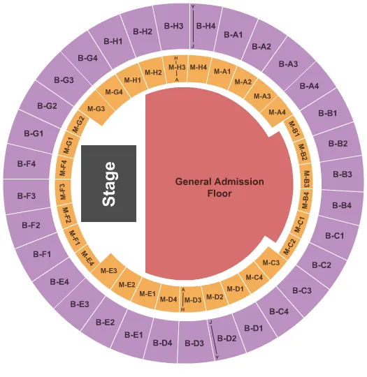 seating chart for Nashville Municipal Auditorium - Endstage GA - eventticketscenter.com