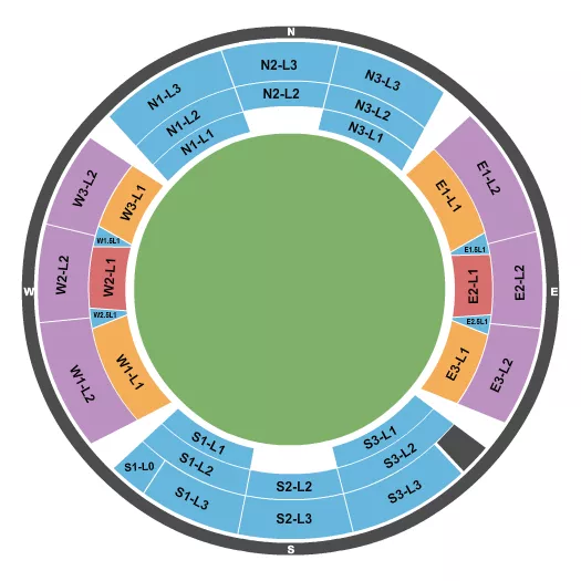 seating chart for Nassau County International Cricket Stadium - Cricket Zone - eventticketscenter.com