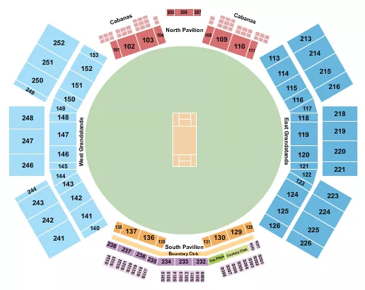 seating chart for Nassau County International Cricket Stadium - Cricket - eventticketscenter.com