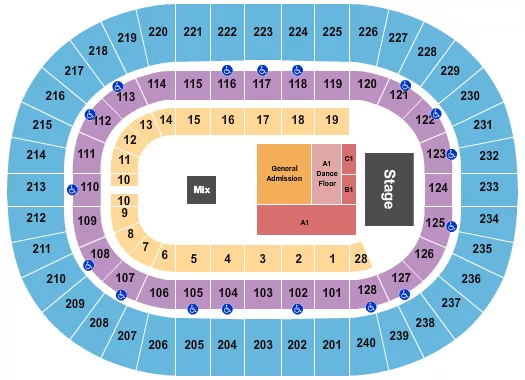 seating chart for Nassau Veterans Memorial Coliseum - Atif Aslam - eventticketscenter.com