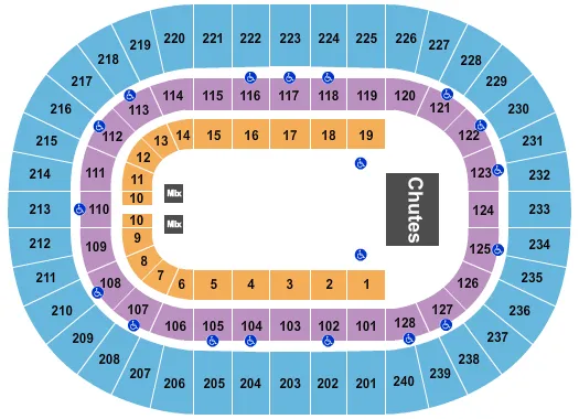 seating chart for Nassau Veterans Memorial Coliseum - PBR - eventticketscenter.com
