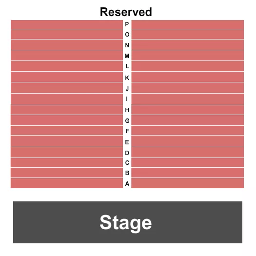 End Stage Seating Chart at National Peanut Festival. The chart shows the main floor/stage with seating options surrounding it, which are color coded