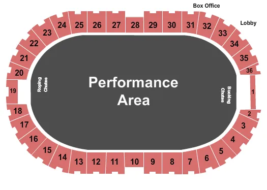 seating chart for Events Center at National Western Complex - Rodeo - eventticketscenter.com