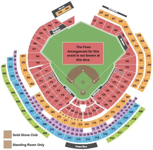 seating chart for Nationals Park - Generic Floor - eventticketscenter.com