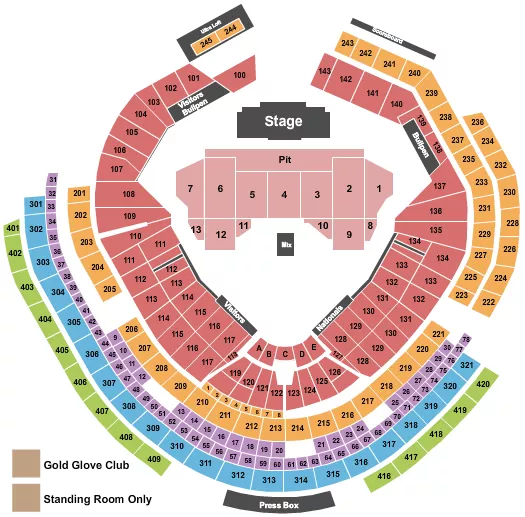 seating chart for Nationals Park - HFStival - eventticketscenter.com