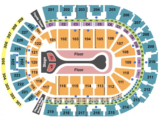 seating chart for Nationwide Arena - Benson Boone - eventticketscenter.com