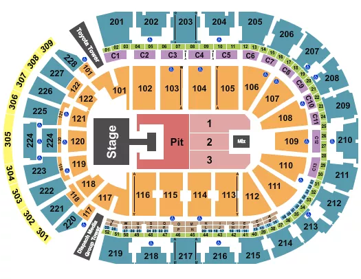 seating chart for Nationwide Arena - Demi Lovato - eventticketscenter.com