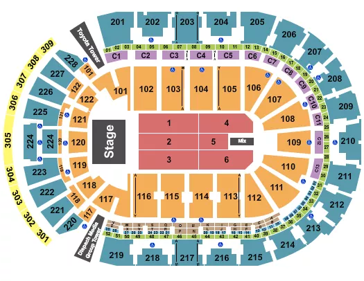 seating chart for Nationwide Arena - Endstage Reserved - eventticketscenter.com