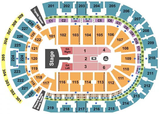 seating chart for Nationwide Arena - Greta Van Fleet - eventticketscenter.com