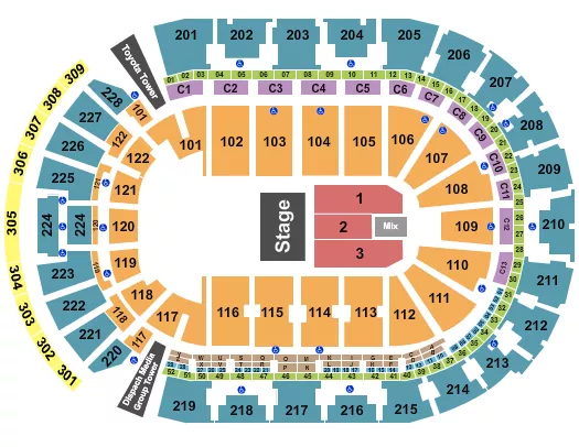 seating chart for Nationwide Arena - Half House 2 - eventticketscenter.com