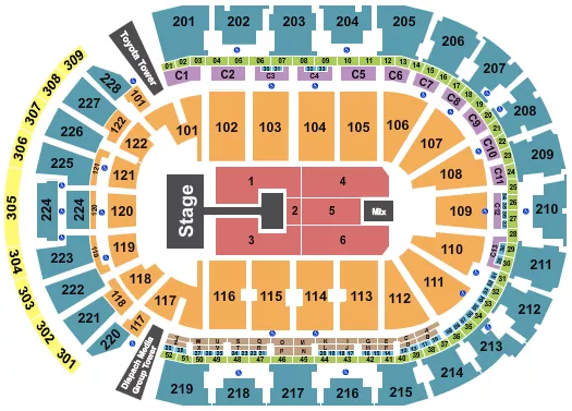 seating chart for Nationwide Arena - Kirk Franklin - eventticketscenter.com