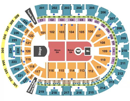 seating chart for Nationwide Arena - Phoebe Bridgers - eventticketscenter.com