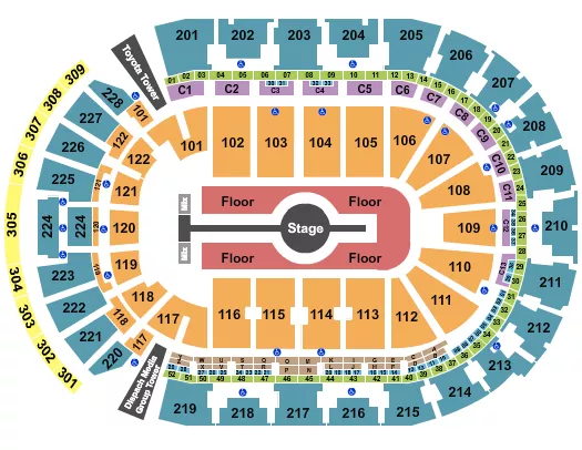 seating chart for Nationwide Arena - Rod Wave - eventticketscenter.com