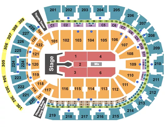 seating chart for Nationwide Arena - Tim McGraw - eventticketscenter.com