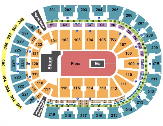 seating chart for Nationwide Arena - Twenty One Pilots - eventticketscenter.com