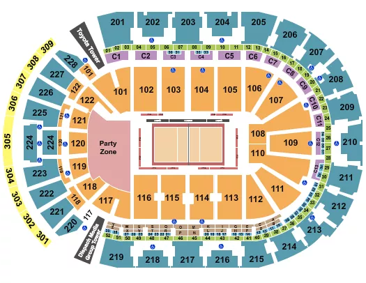 seating chart for Nationwide Arena - Volleyball - eventticketscenter.com