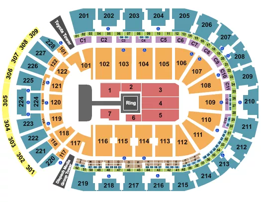 seating chart for Nationwide Arena - WWE - eventticketscenter.com