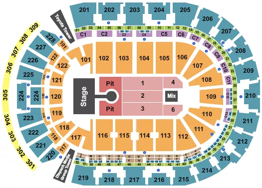seating chart for Nationwide Arena - Weezer - eventticketscenter.com