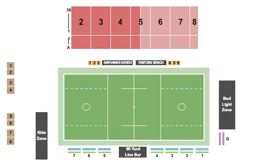 seating chart for Navy Marine Corps Memorial Stadium - Lacrosse - eventticketscenter.com
