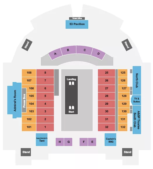 seating chart for Navy Marine Corps Memorial Stadium - Nitro Circus - eventticketscenter.com