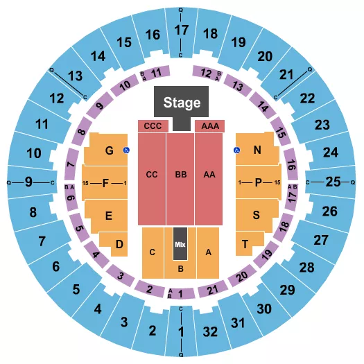 Andrew Schulz Seating Map