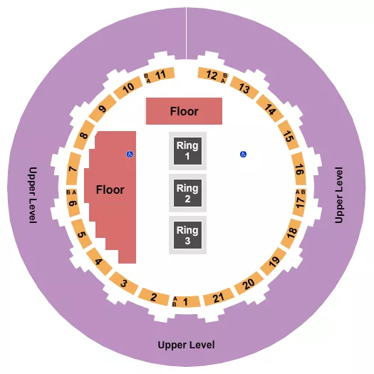 seating chart for Neal S. Blaisdell Center - Arena - Boxing Invitational - eventticketscenter.com