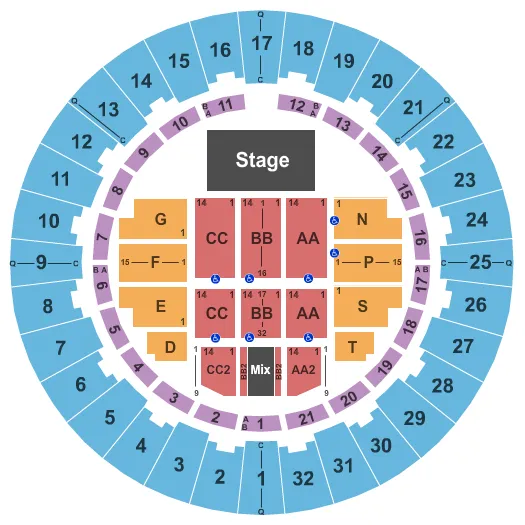 Neal S. Blaisdell Center - Arena Tickets & Seating Chart