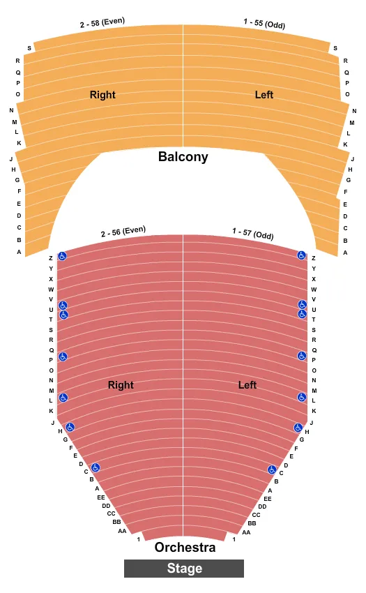 End Stage Seating Map