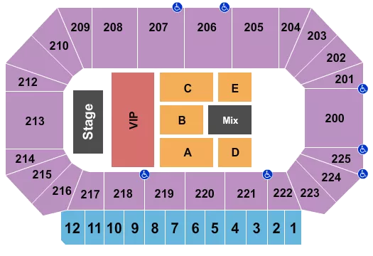 seating chart for Nebraska State Fairgrounds - Endstage VIP - eventticketscenter.com