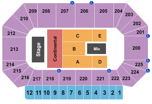 seating chart for Nebraska State Fairgrounds - End Stage - eventticketscenter.com
